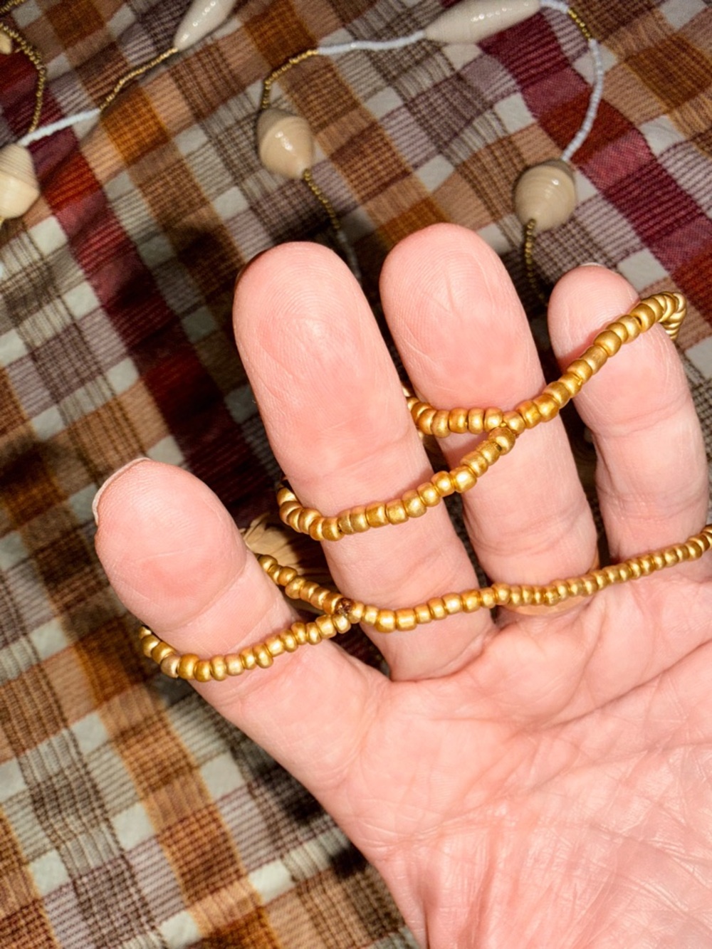 Artisan Ivory Paper Bead Garland - Picture 3 of 6